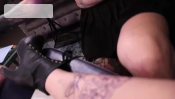 AltErotic: Inked blonde art throat fuck