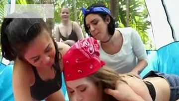 Group sex at the camping