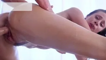 LUBED - Shaved Anya Olsen enjoys dick sucking