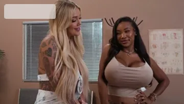 Big tits get fingered then rimmed by ebony girl
