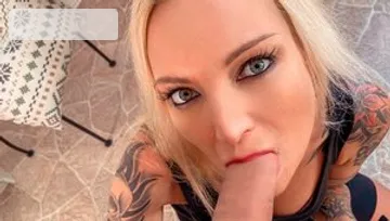 Wolf Wagner: Inked Kitty Blair dick sucking video