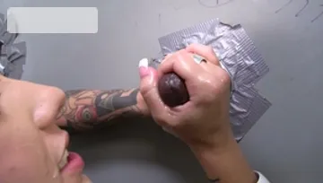 Gloryhole Slut Takes Two Cocks Without Any Names