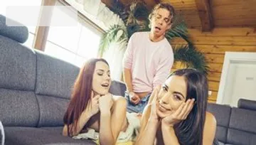 FakeHub Originals: Teen Anastasia Brokelyn massage on sofa
