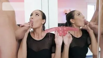 LookAtHerNow - Desiree Dulce double penetration on sofa