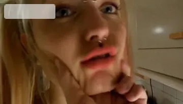 Playing with toys in the kitchen