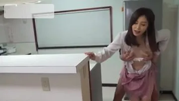 Japanese brunette finds pleasure in hard nailining