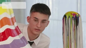 Nerdy Giuseppe Watches Liz Ride