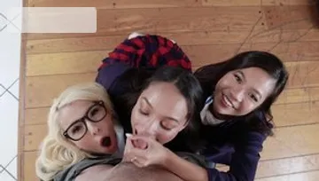 Raw sucking dick with beautiful Alexis Tae beside Vina Sky