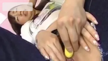 Tight asian rides huge vibrator