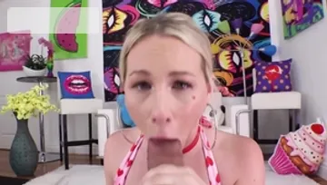 Swallowed.com - Tight and curvy slut sloppy sucking dick